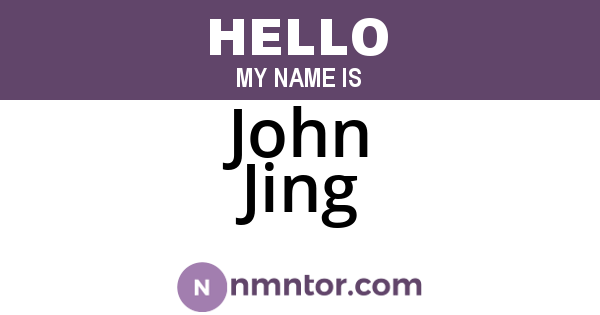 John Jing