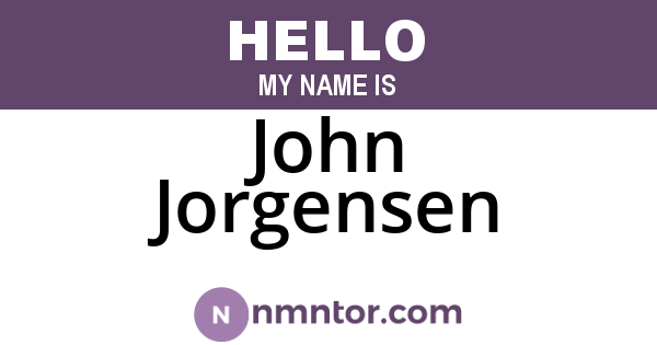 John Jorgensen