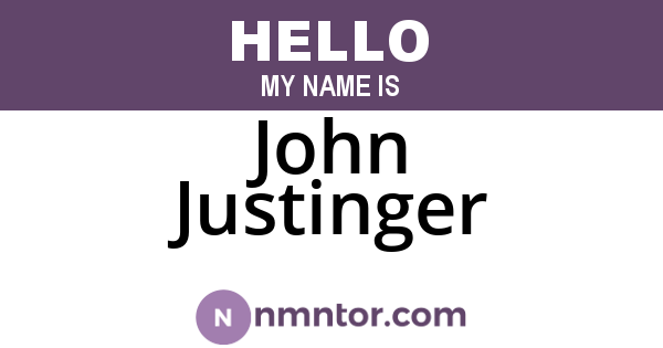 John Justinger