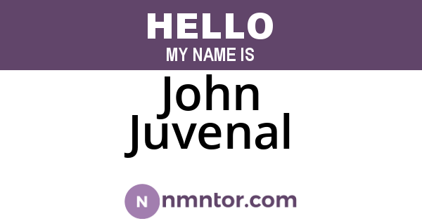 John Juvenal