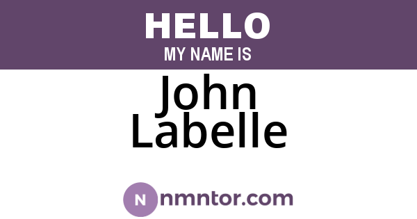 John Labelle