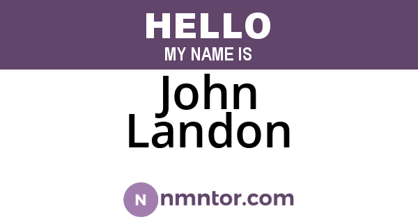 John Landon