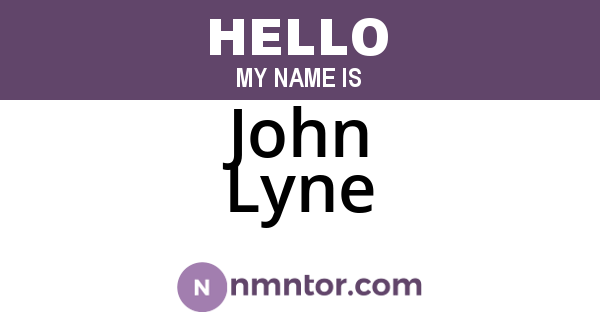 John Lyne