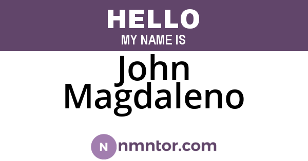 John Magdaleno