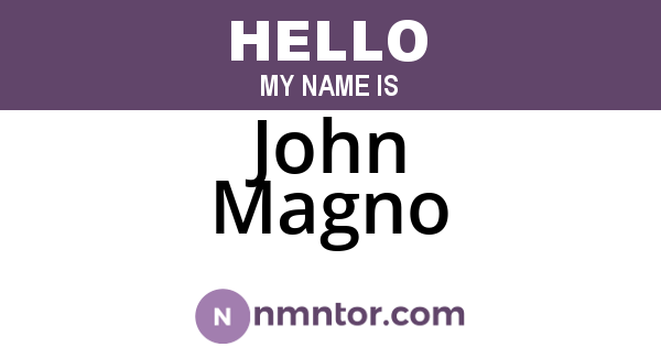 John Magno