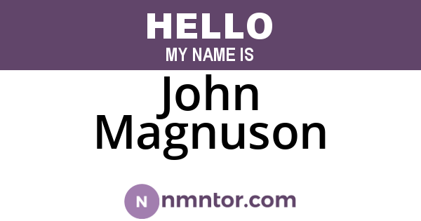 John Magnuson