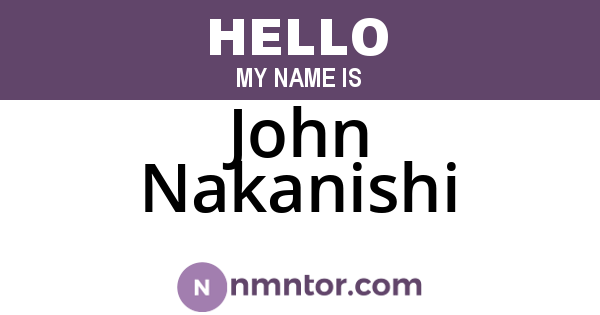 John Nakanishi