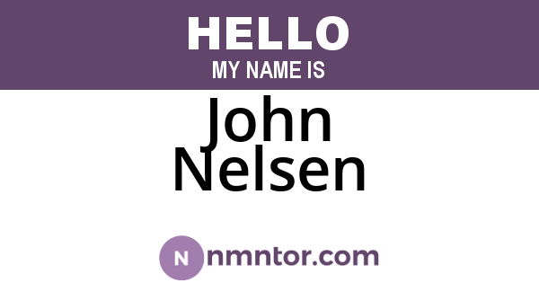 John Nelsen