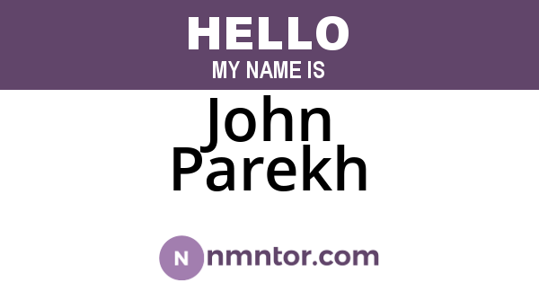 John Parekh
