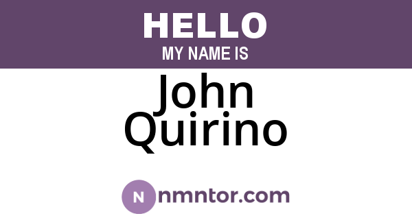 John Quirino