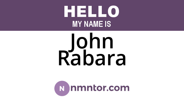 John Rabara