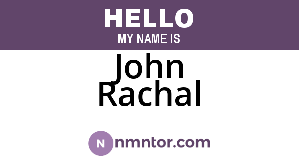 John Rachal