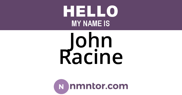 John Racine