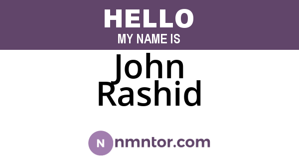 John Rashid