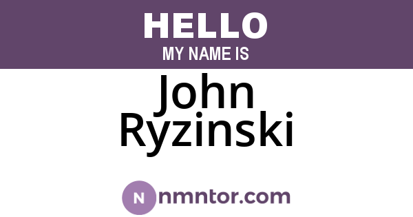 John Ryzinski