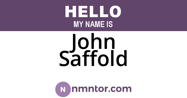 John Saffold