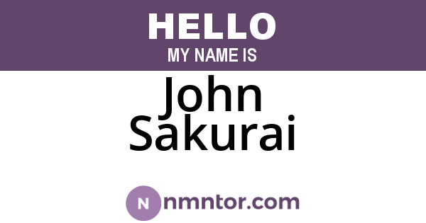 John Sakurai