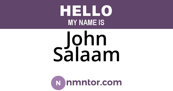 John Salaam