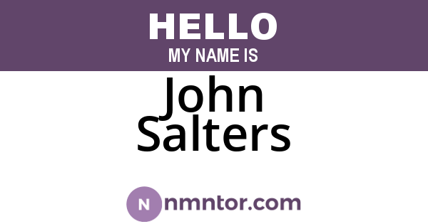 John Salters