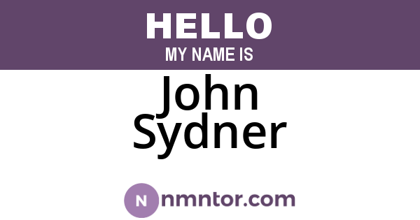 John Sydner