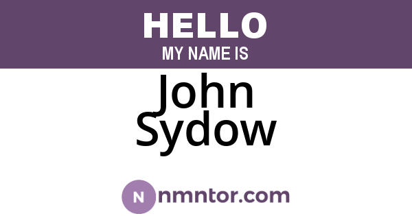 John Sydow