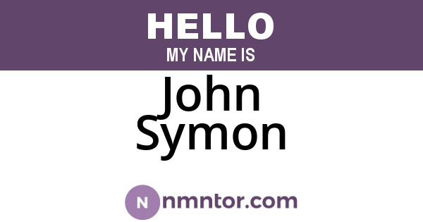 John Symon