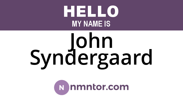 John Syndergaard