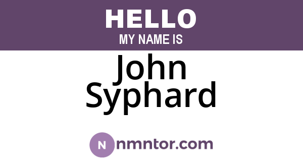 John Syphard
