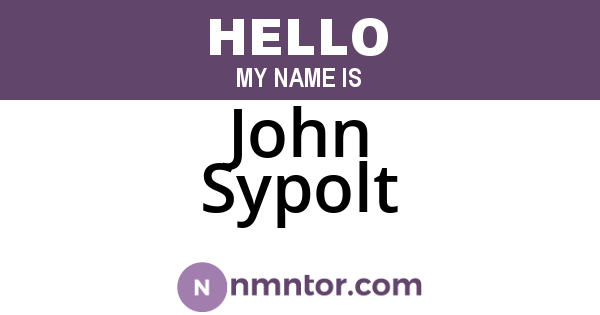 John Sypolt