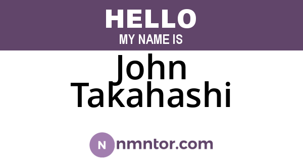 John Takahashi