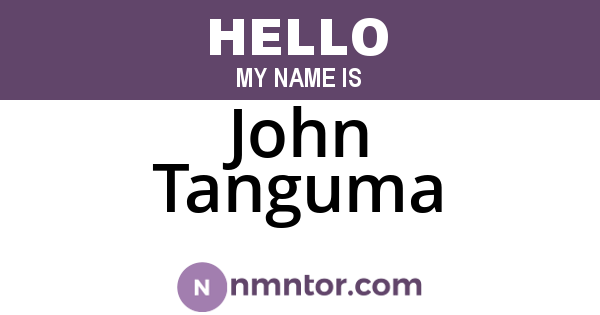 John Tanguma