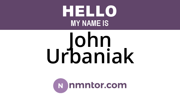 John Urbaniak