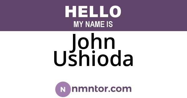 John Ushioda