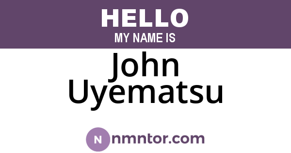 John Uyematsu
