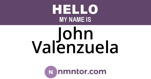 John Valenzuela