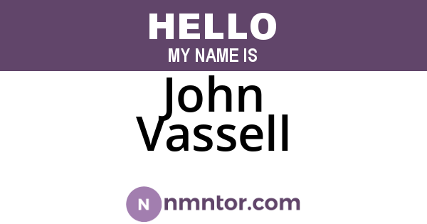 John Vassell