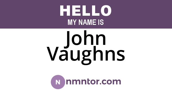 John Vaughns