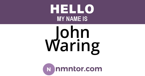 John Waring