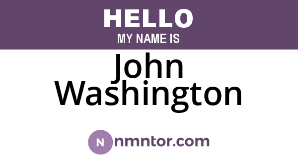 John Washington
