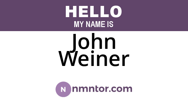 John Weiner
