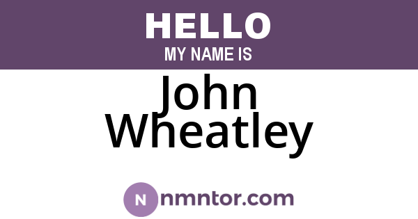John Wheatley