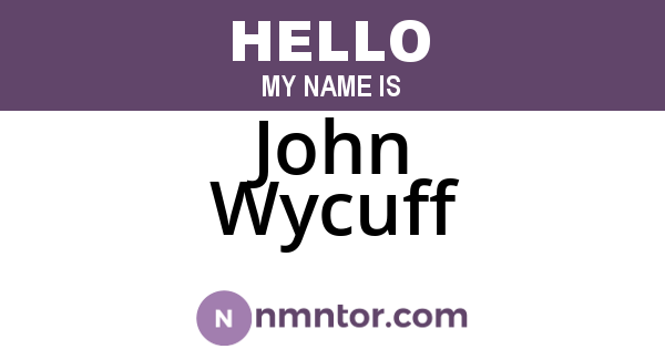 John Wycuff