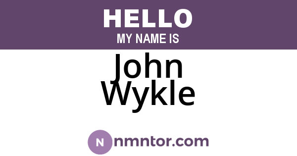 John Wykle