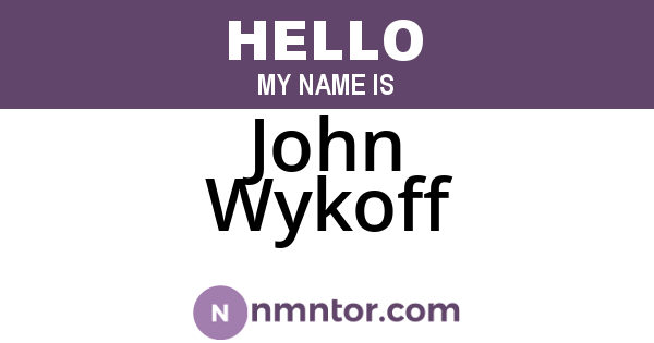 John Wykoff