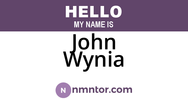 John Wynia