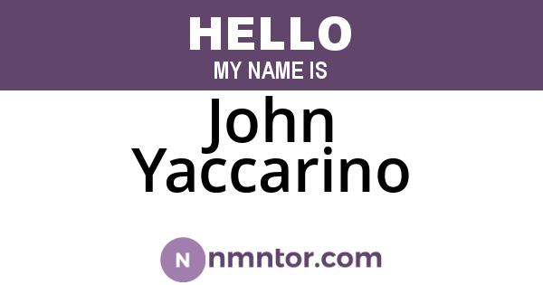 John Yaccarino