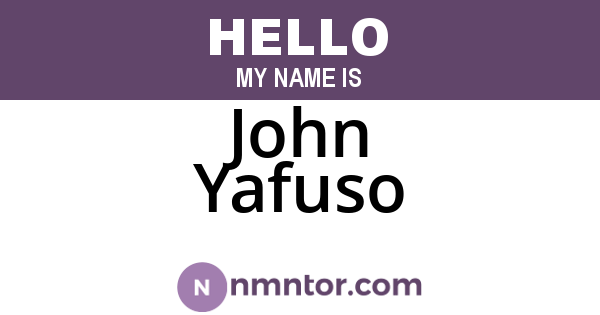 John Yafuso