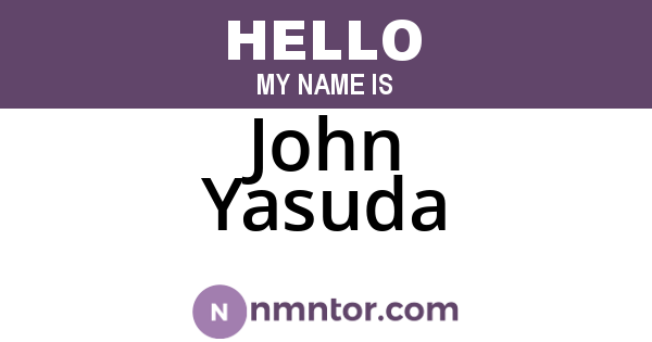 John Yasuda