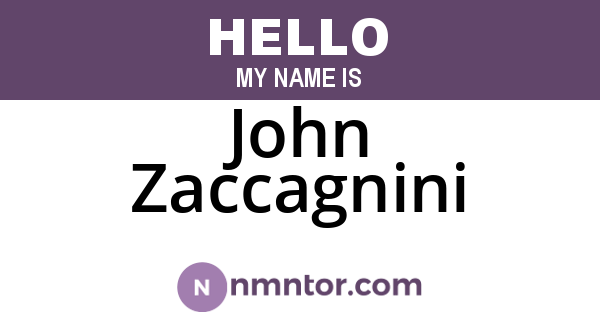 John Zaccagnini