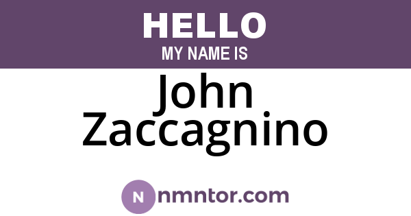John Zaccagnino